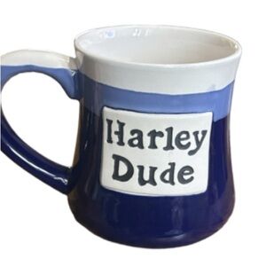 Tumbleweed pottery Blue HARLEY DUDE Ceramic Mug